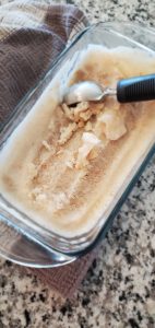 Frozen dairy free almond milk no-churn ice cream